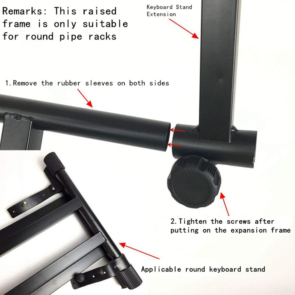 Keyboard Stand Extension Adapter, 2 Tier Adjustable Width