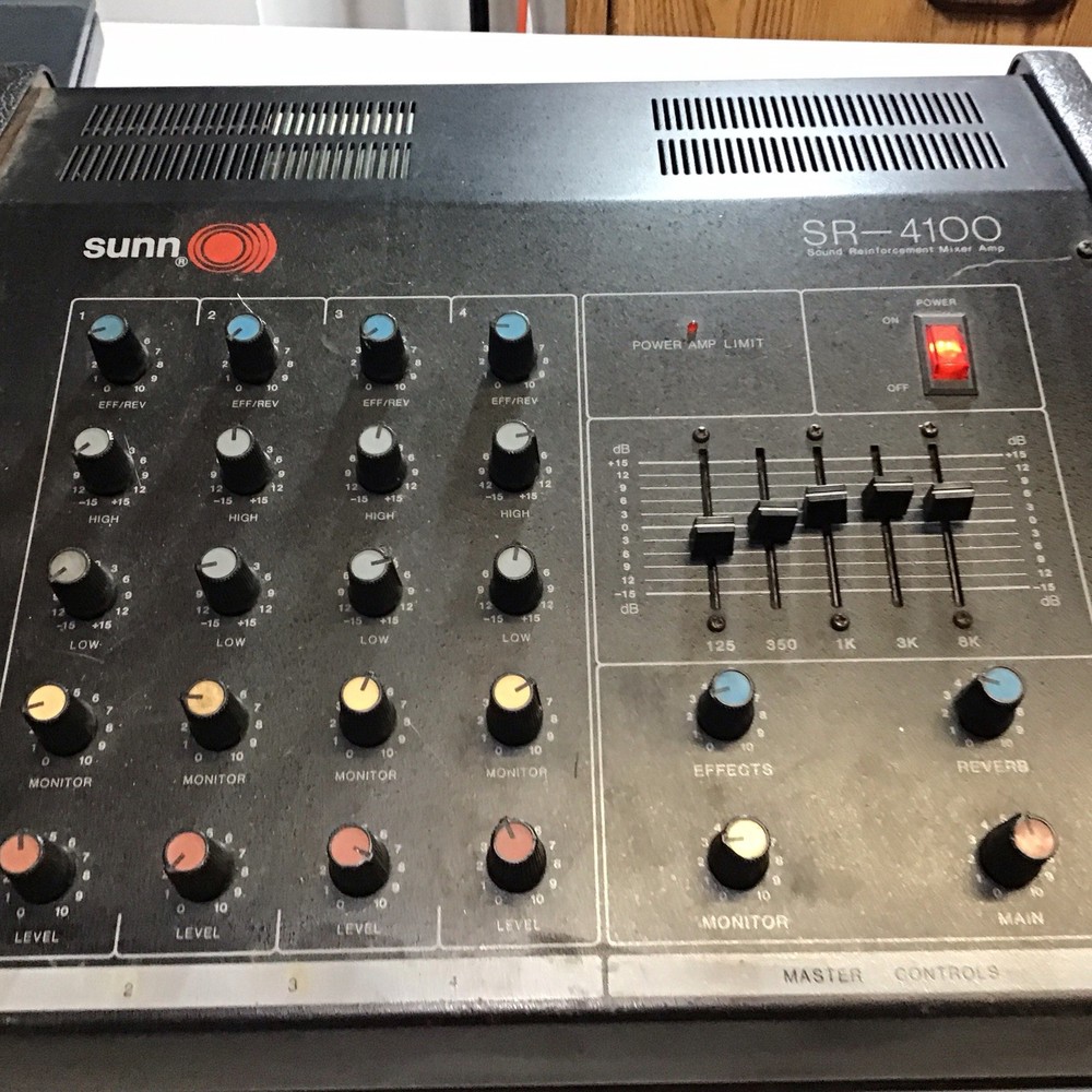 Sunn SR-4100 Sound Reinforcement Mixer Amp Untested