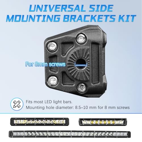 Light Bar Mounting Bracket, Aluminium Universal Adjustable Lightbar Side
