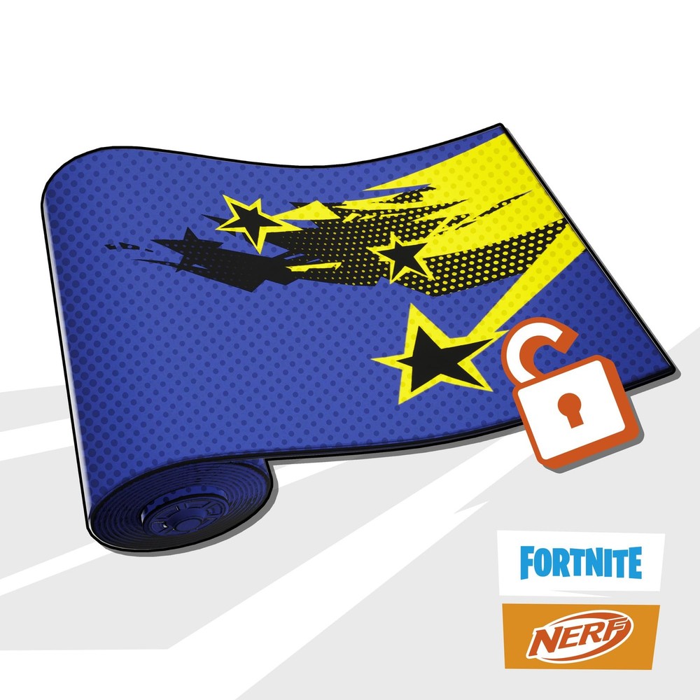 Nerf Fortnite Half Tone Hero Blaster, Bonus Code to Unlock Medium, Multicolor