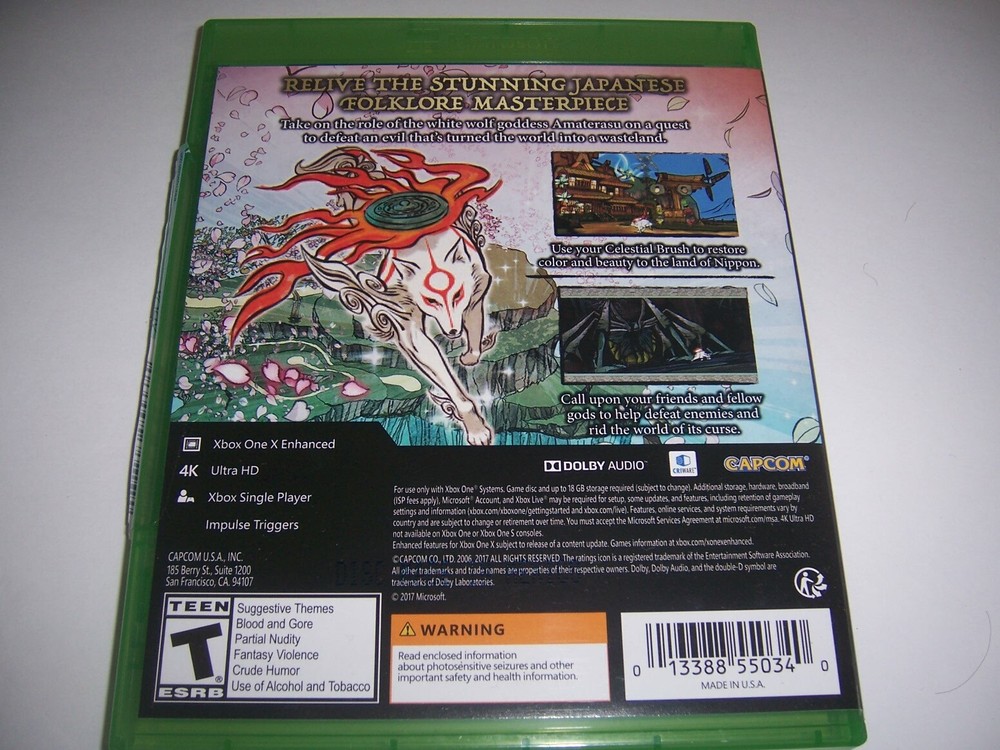 Original Box Case Xbox One XB1 - OKAMI HD