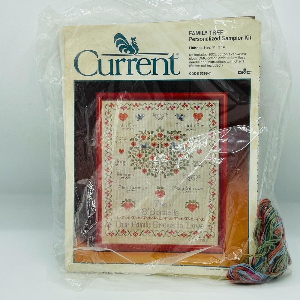 1987 Current Family Tree Personalized Sampler Kit 11" x 14"