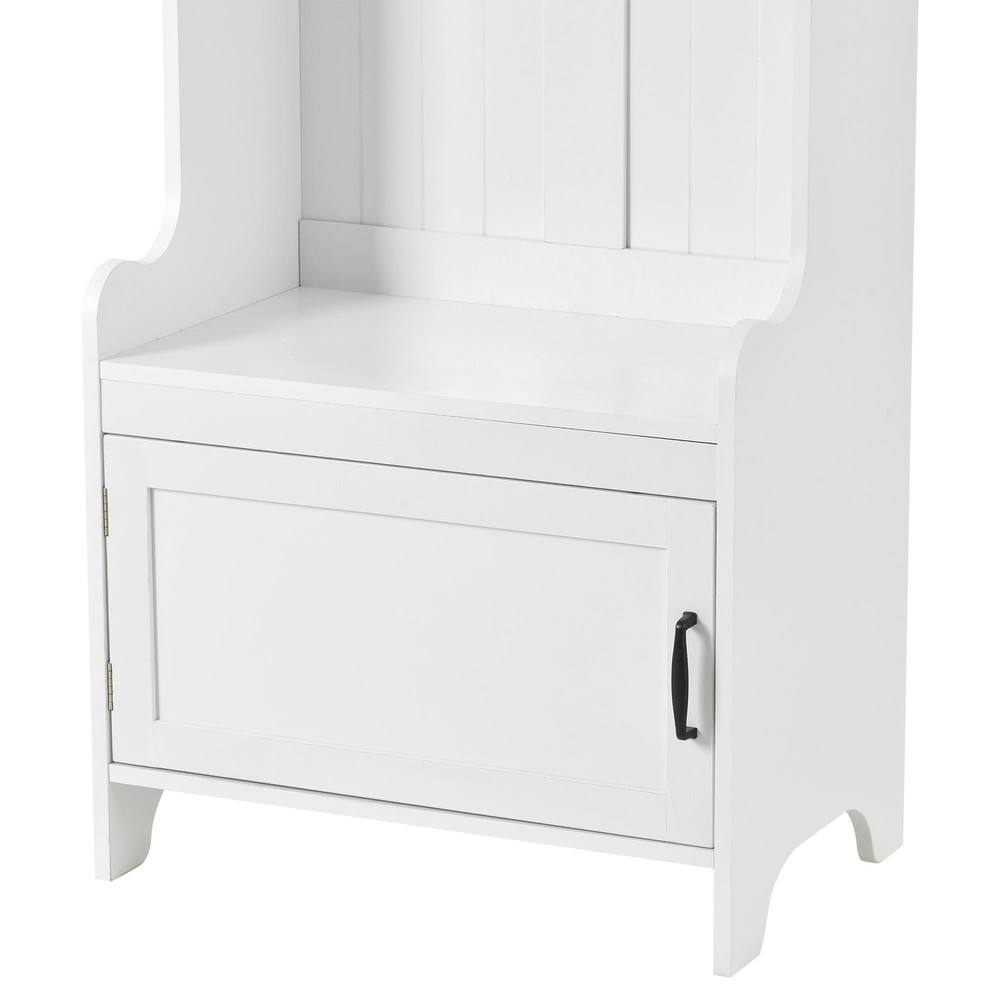 4-in-1 Multiple Functions Entryway Bench Hall Tree with Ample Storage Drawer