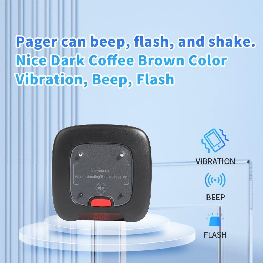 AGJ Restaurant Pager System Wireless Calling System 20 Pagers Beeper Buzzer Gues