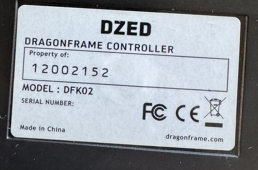 Dragonframe 4 DZED USB Keypad Controller DFK02 Stop Motion Animation No Software