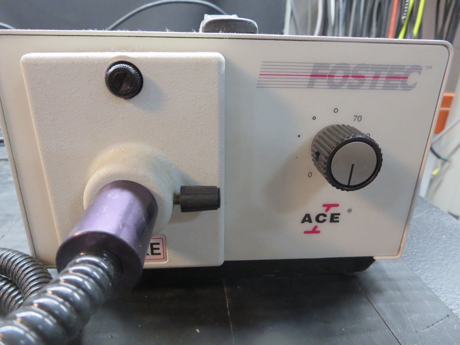 Fostec Ace, 20500, Illuminator Light Source, With Fiber Optic Cable, Powers On