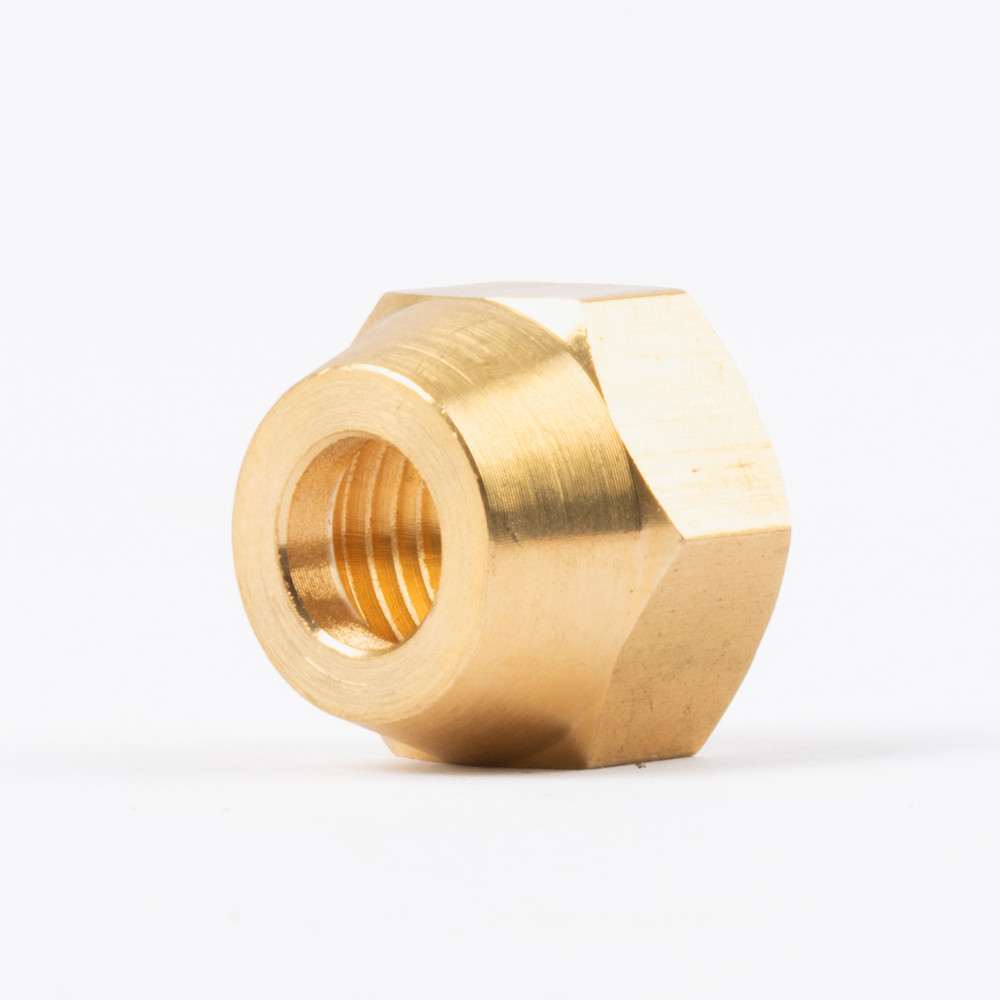 U.S. Solid Brass Flange Nut M14-1.5mm Internal Thread