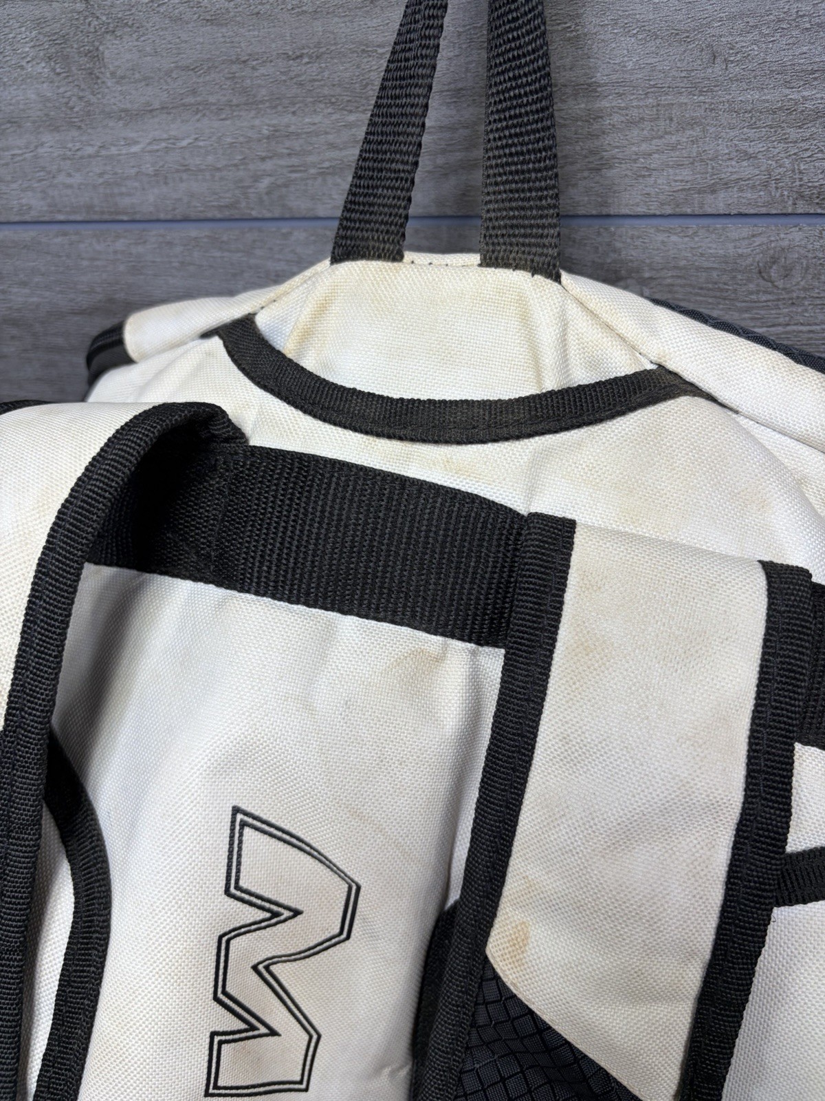 Miken MK7X Baseball Backpack Softball 4 Bat Sleeves Black White Slow pitch Large