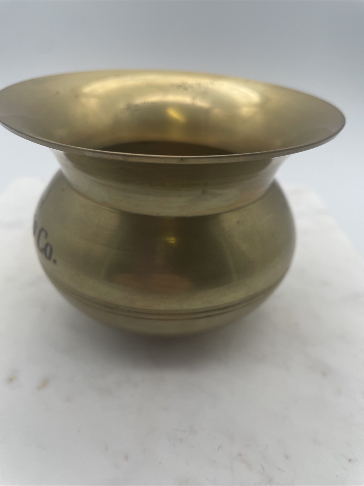 Vintage Brass Mini U.S. Tobacco Co Spittoon Ash Tray Decorative Piece