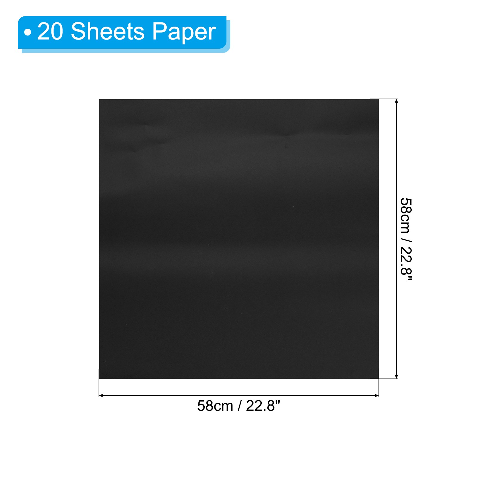 20 Sheets Flower Wrapping Paper, Flower Bouquet Paper, Black