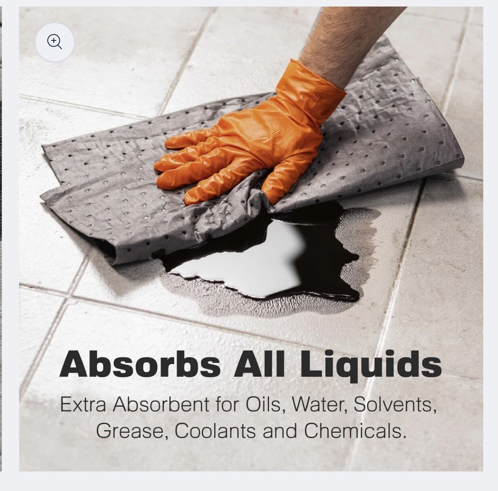 Universal Absorbent Pads, Large 18"x16", 200 Count - Premium 8 Layer
