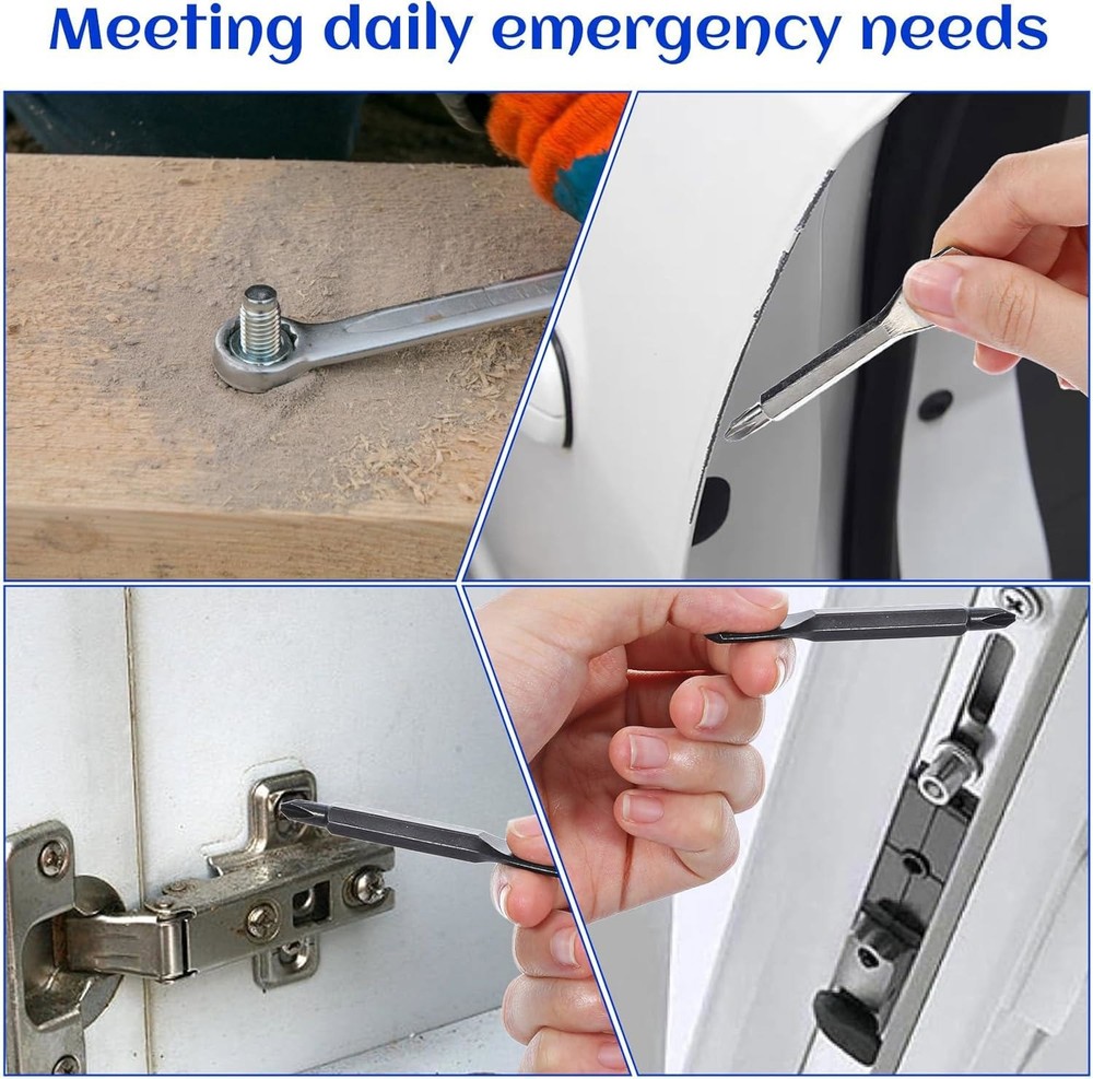 4 Set(8Pcs) EDC Mini Keychain Screwdriver Set Phillips Flat Head Portable Tools