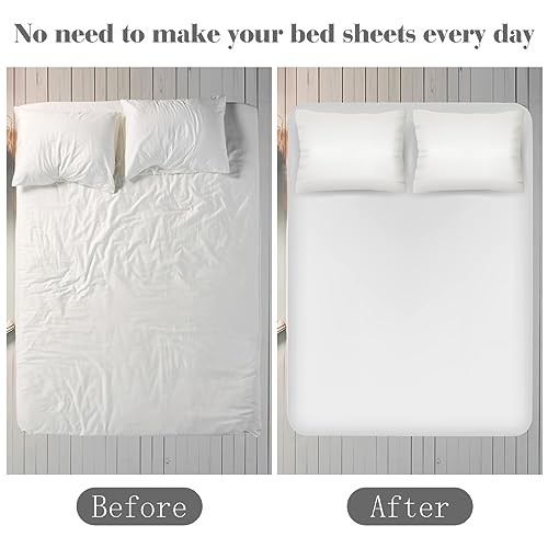 Bed Sheet Fasteners Straps - 4 Pack Adjustable Bed Sheet Holder 4 Pcs Grey