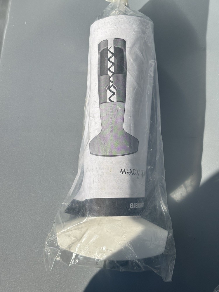 Tupperware  Corkscrew- Black & White - New in pkg
