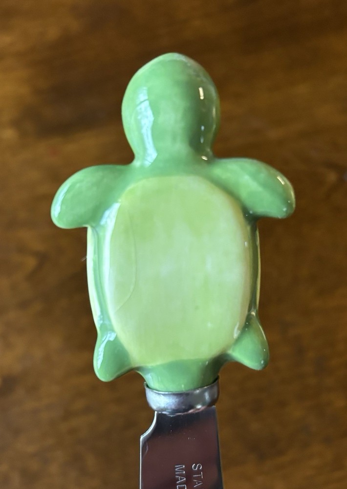 Tropical Spreaders Target 2008 (2) Monkey, Flower, Turtle, Ceramic Handle Set 4