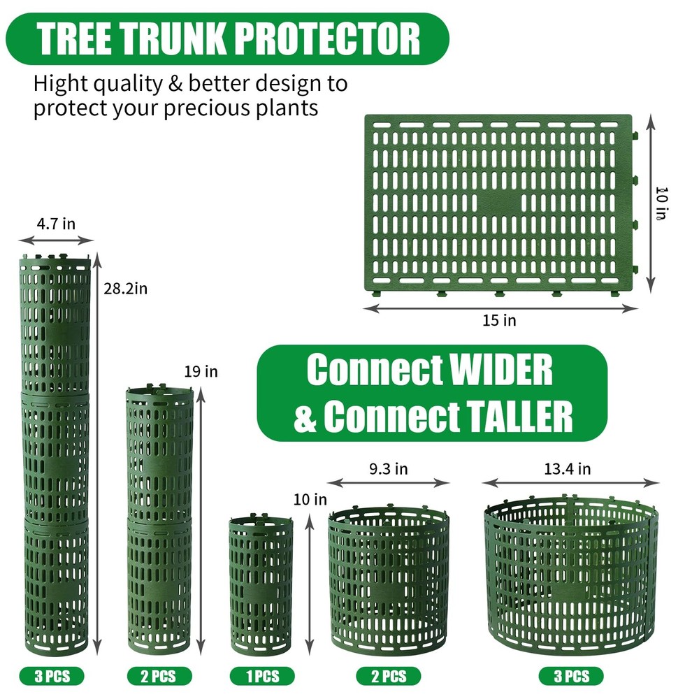 Tree Guards Trunk Protector With Twist Ties Resizable Bark Damage 18 PCS