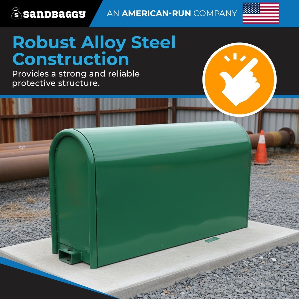48"x25"x15" Fully Enclosed Backflow Security Cage – Backflow Enclosure (Green)
