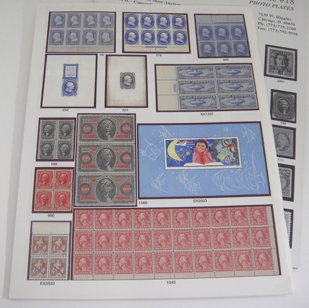 Richard Drews Stamp Auction Catalog 1998 Evans Collection of 1¢ Blue Issues EFOs