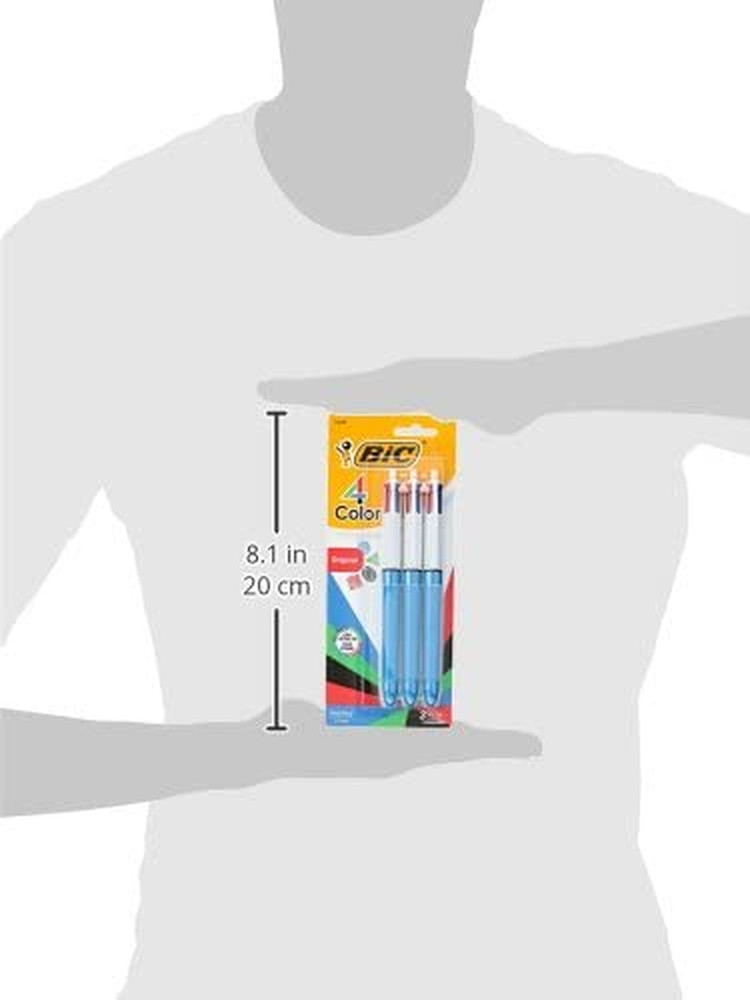 4-Color Ballpoint Pen Medium Point (1.0mm) Assorted Inks 3-Count