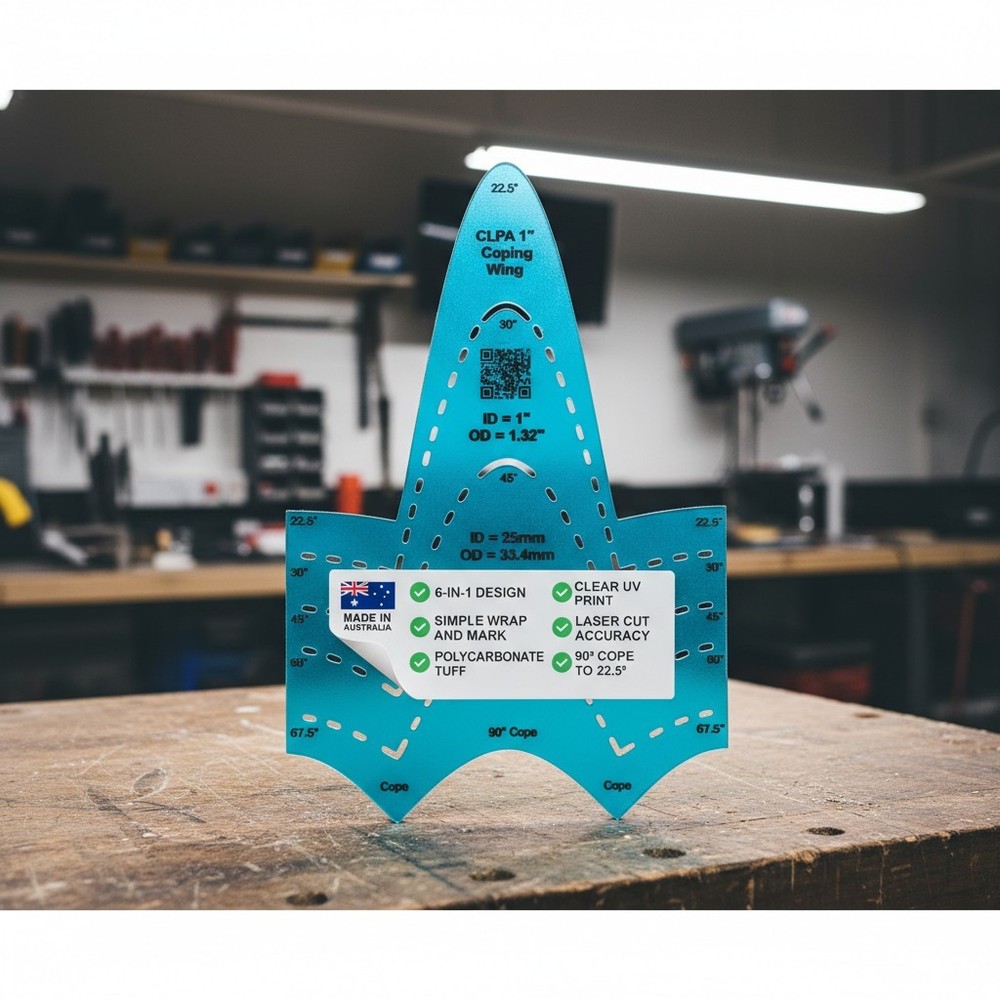 Ultimate Pipefitter Tool: Durable Polycarbonate Saddle Template for Welding