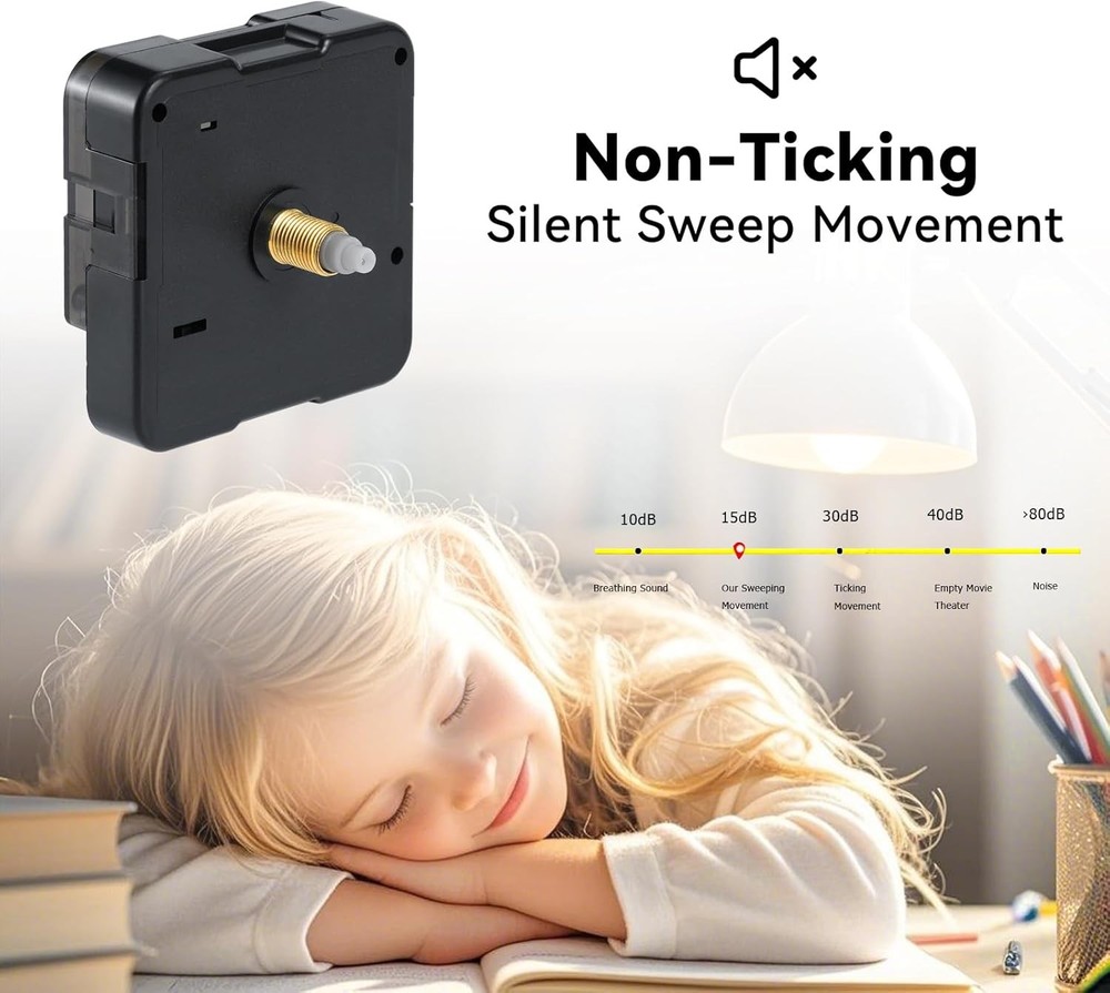 Clock Mechanism Replacement Battery Operated Silent Clocks Kit Include Clock Han