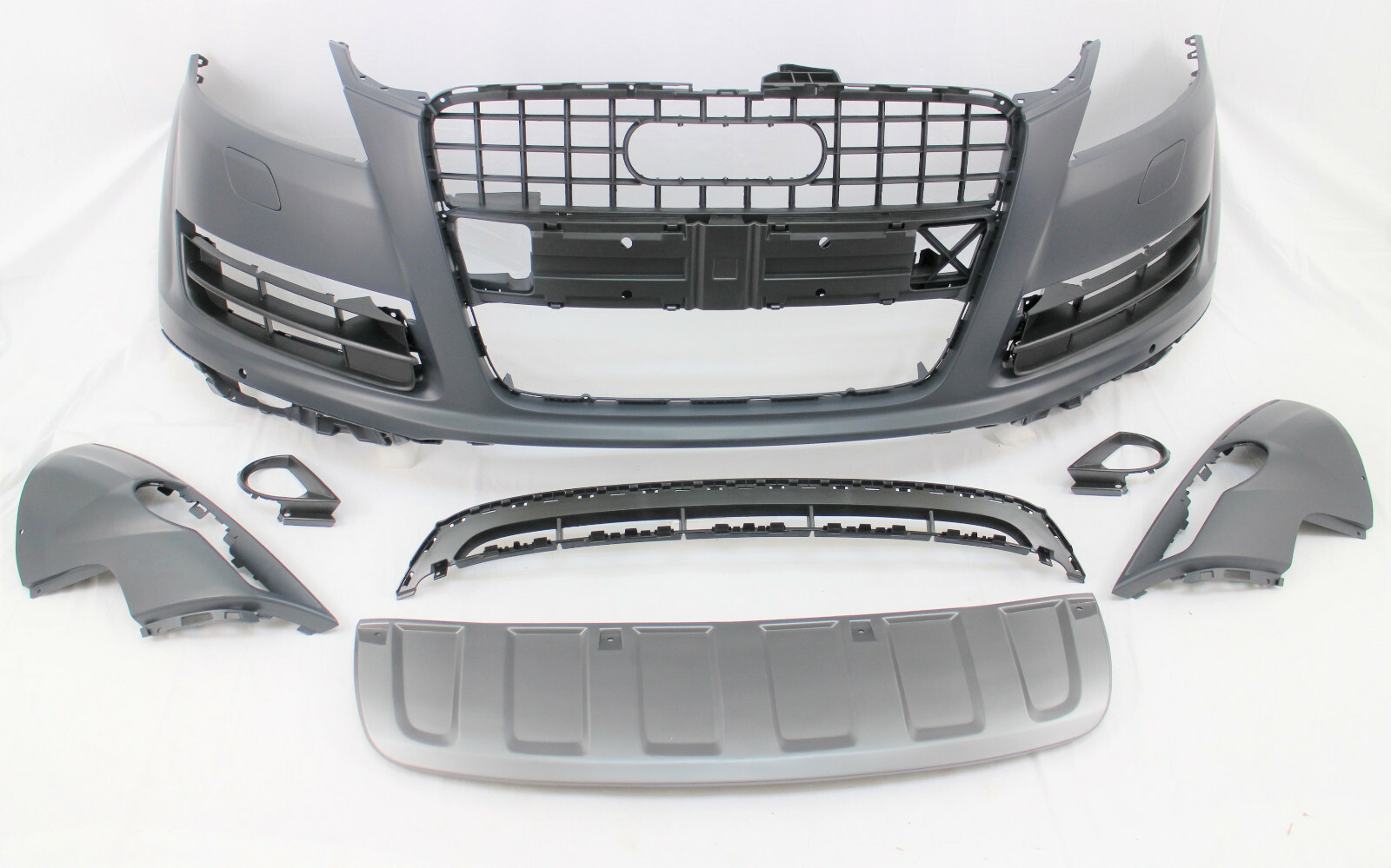 2010- 2015 Q7 Front Bumper cover grille lower spoiler radiator support 14pc kit