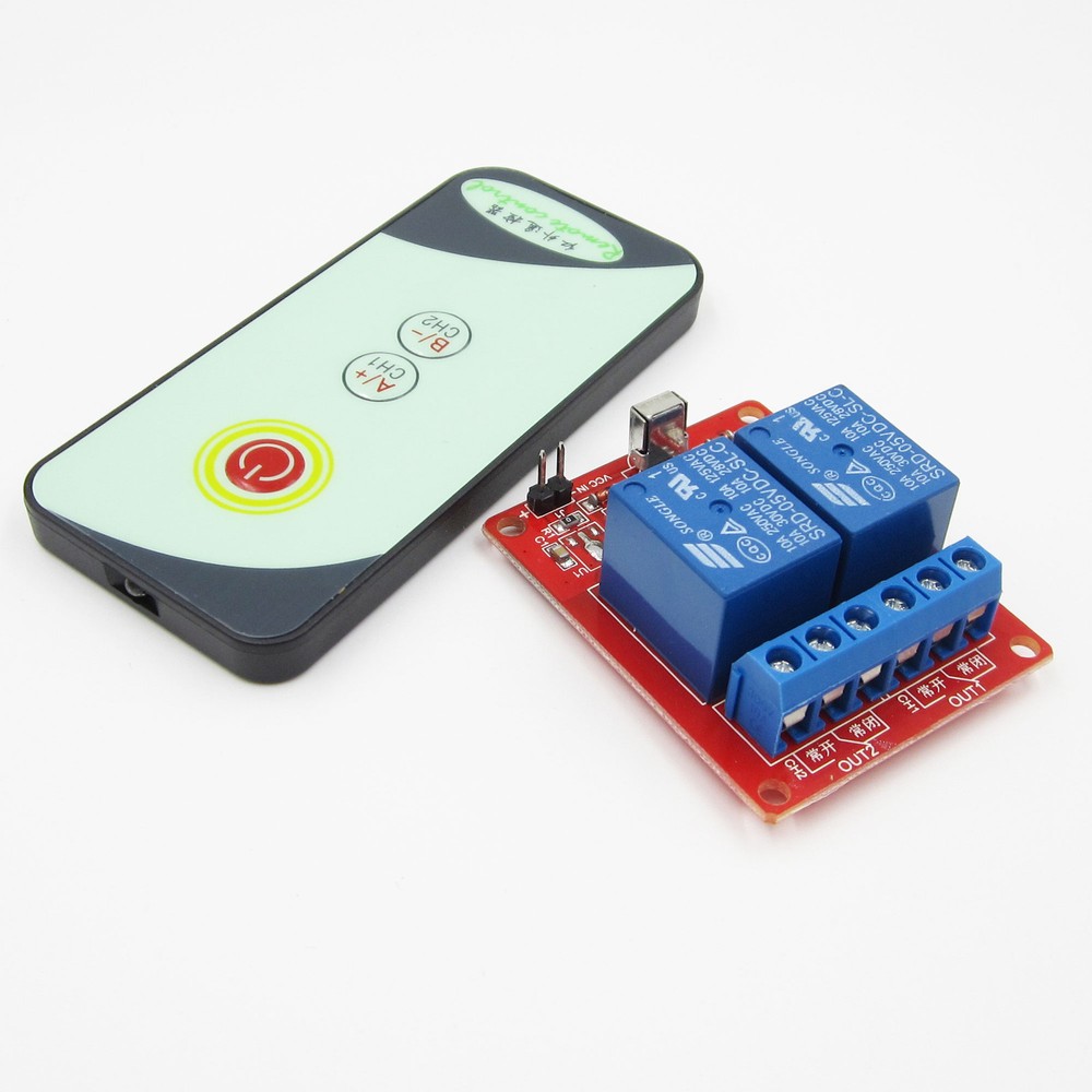 Controll Switch Relay Module Board Two Channel 2CH 5V IR Infrared Remote