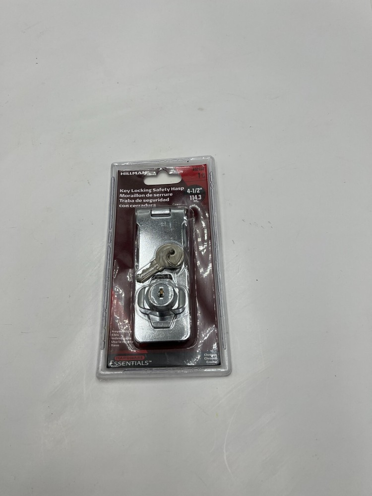 Hillman Hardware Essentials 4-1/2" Key Locking Safety Hasp 852237