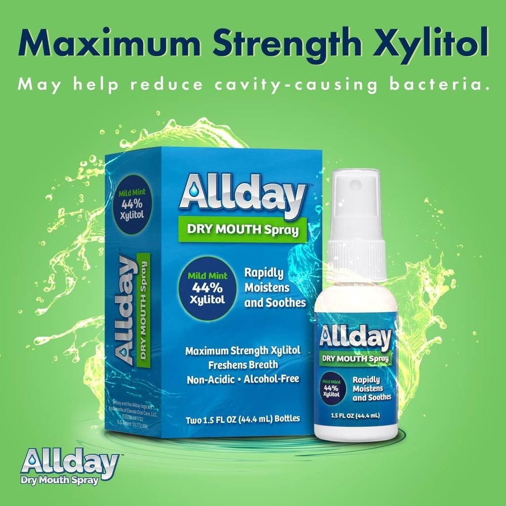 Xylitol Dry Mouth Spray - Maximum Strength, 4-Pack
