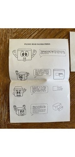 Coolers Plus Kool Tunes Cooler Documentation NOS 1990s Package Instructions