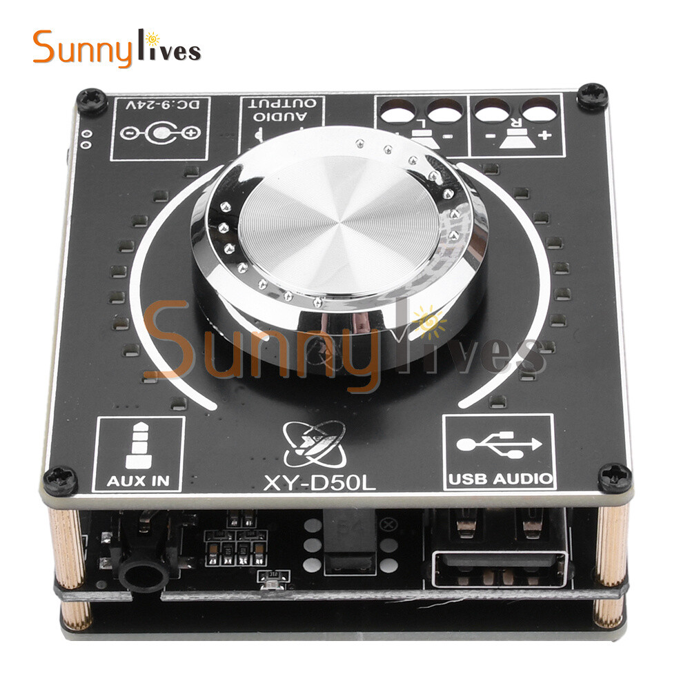 50W+50W Stereo Bluetooth Audio Digital Power Amplifier Board Module APP Control