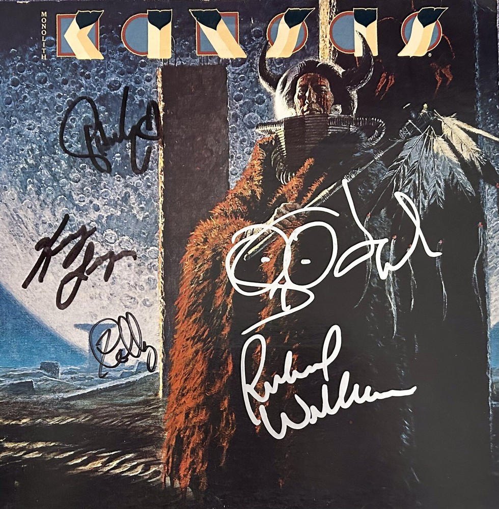 Kansas "Monolith" Vinyl - Autographed/Signed - Robby Steinhardt +4