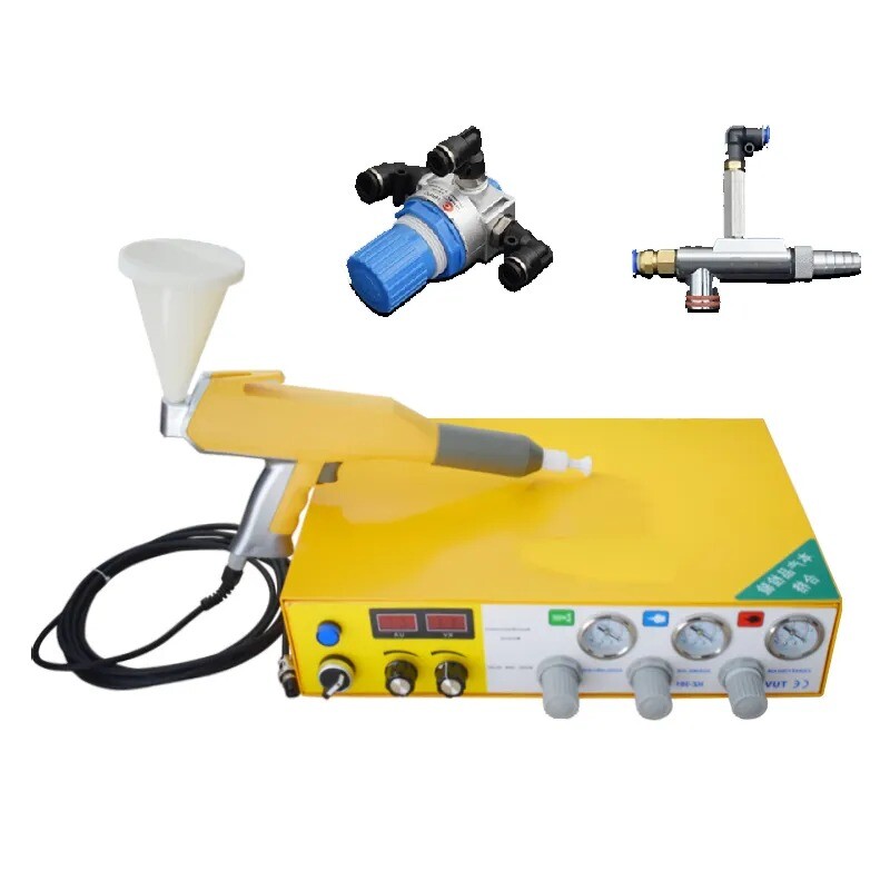 Digital Electrostatic Powder Coating Machine W/ Manual Powder Coating Spray Gun