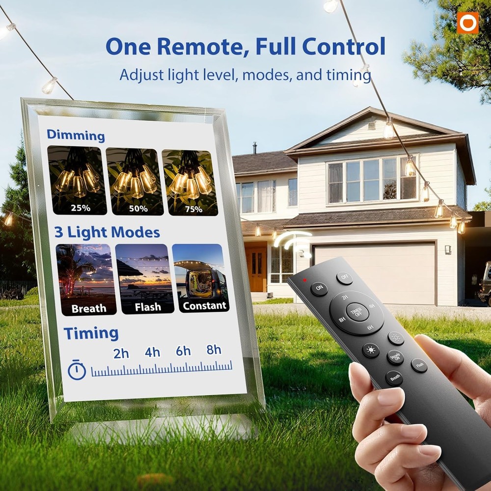 Connectable Outside Hanging Lights for Backyard & Porch – Replaceable