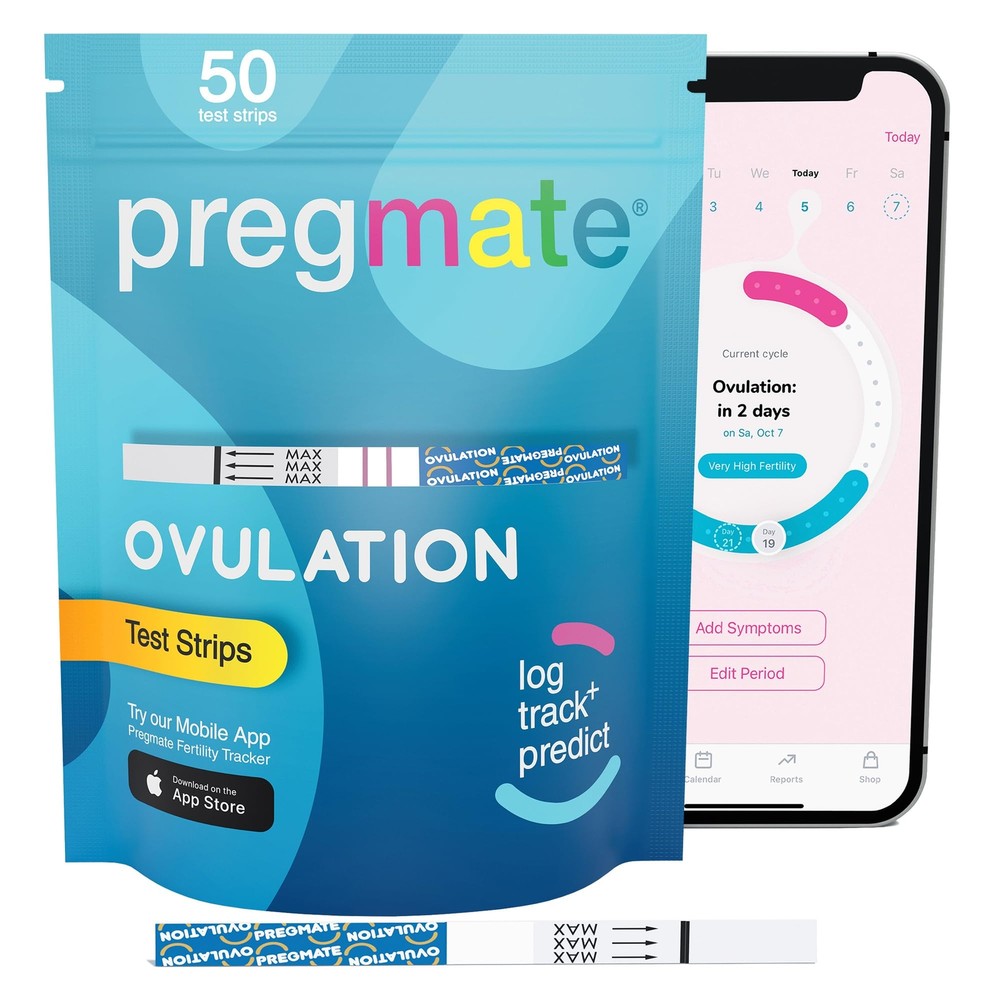 Pregmate 50 Ovulation Test Strips Predictor Kit 50 Count