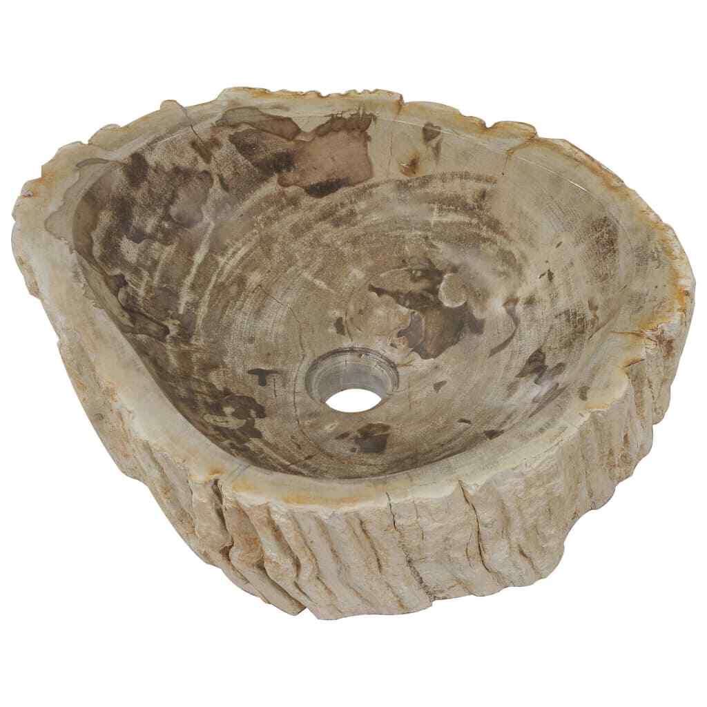 Sink 17.7"x13.8"x5.9" Fossil Stone Cream Bathroom Natural Stone Basin vidaXL