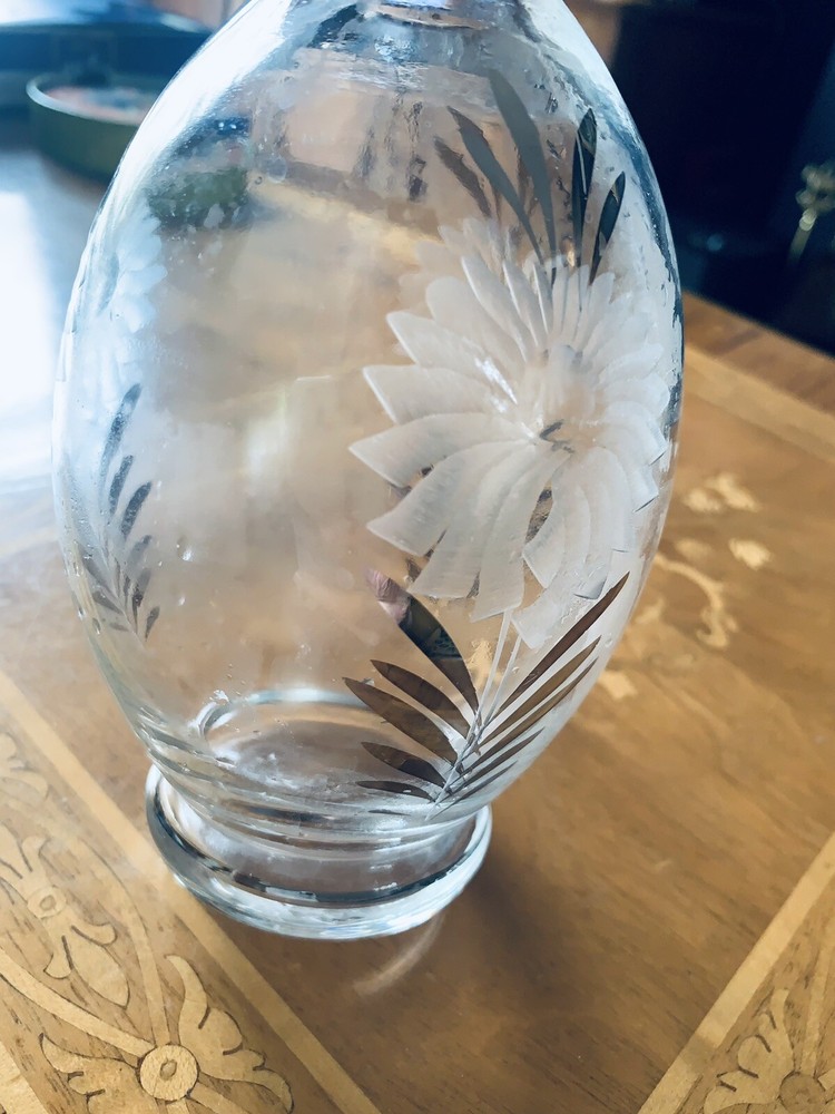 small vintage glass bottle 20cm