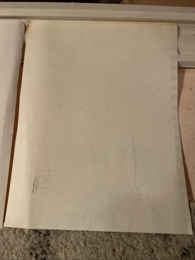 Vintage Aviation Pages Drawings Old Engineering Information Papers Airplane ￼￼