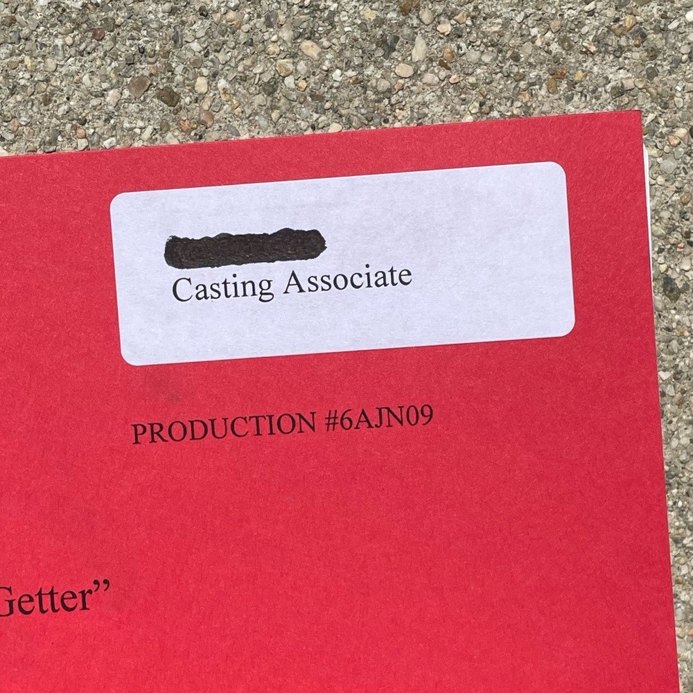 American Dad 2010 Scarlett Getter Production Used Casting Dep Table Draft Script