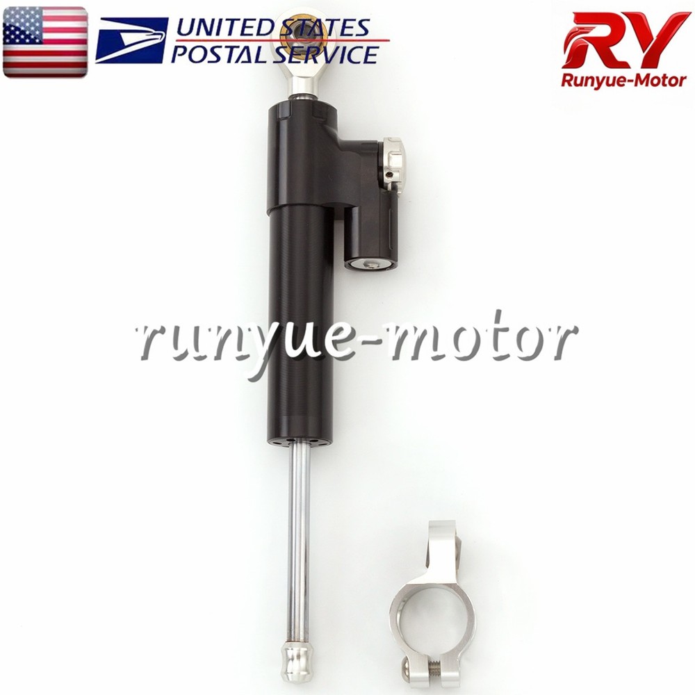 Adjustable Motorcycle Steering Damper Stabilizer Linear Control Universal Motor