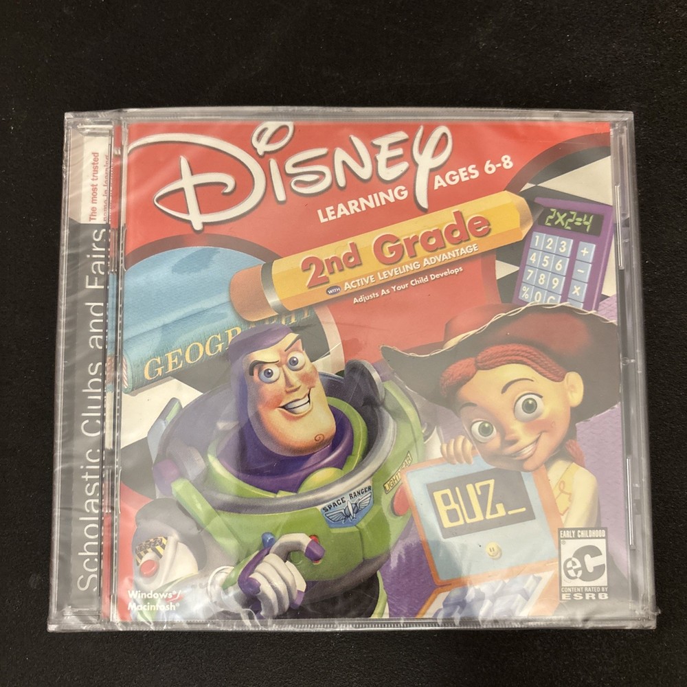 NEW Disney Learning CD-ROM 2nd Grade Ages 6-8 (Buzz Lightyear)