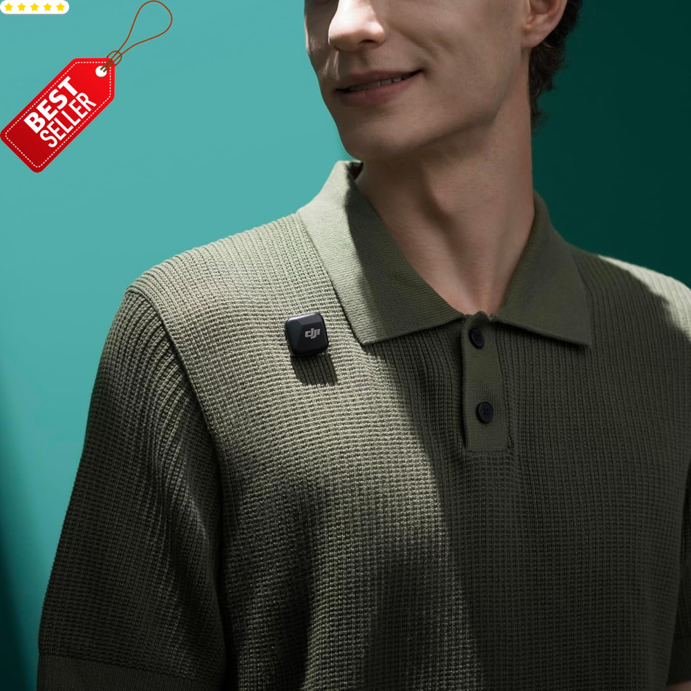 Wireless Lavalier Mic Mini Transmitter Infinity Black Camera Iphone Android US