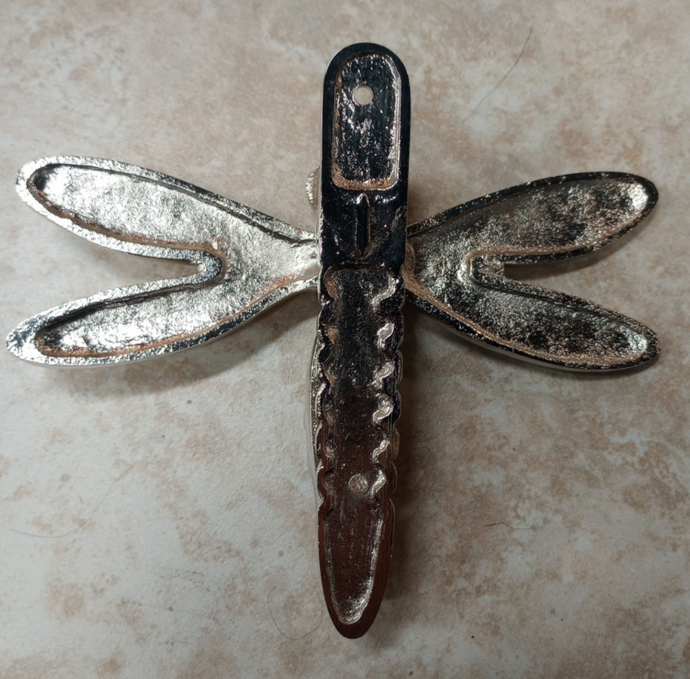 Decorative Solid Brass Dragonfly Hardware Door Knocker Nickel