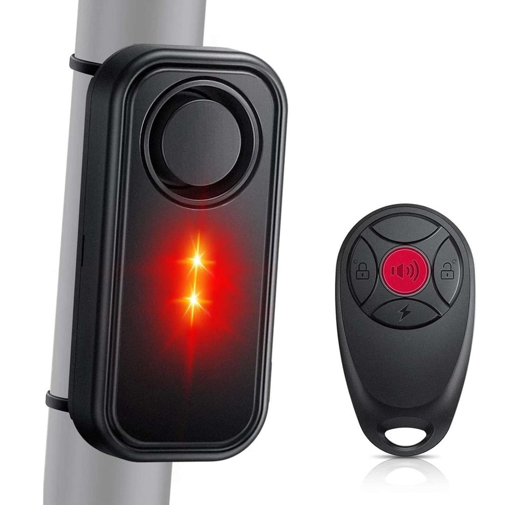 113dB Loud Security Alarm with Vibration Sensor and Wireless Remote for Bicycle