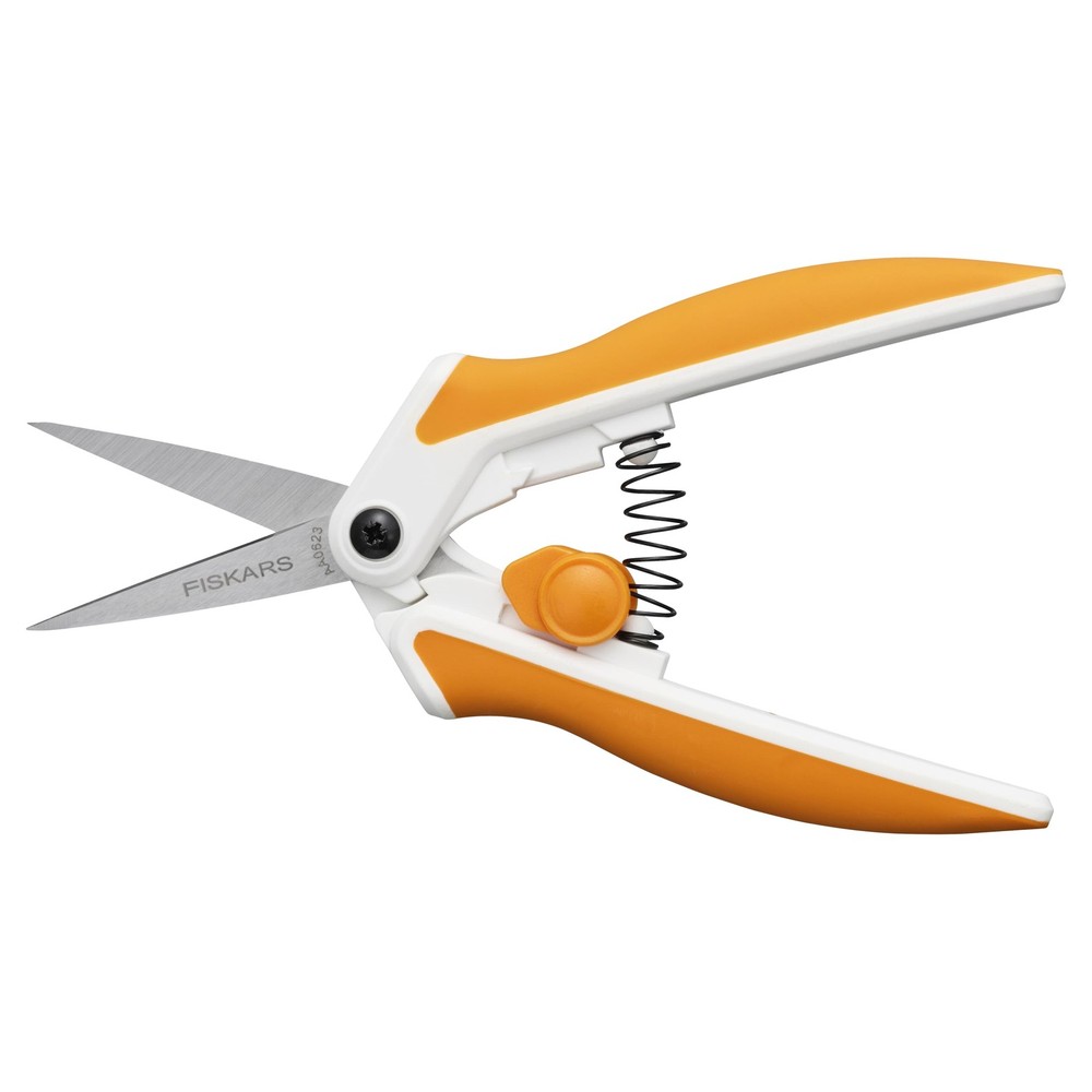 Fiskars Micro-Tip Spring Assisted Scissors, Precision Cutting Stainless Steel