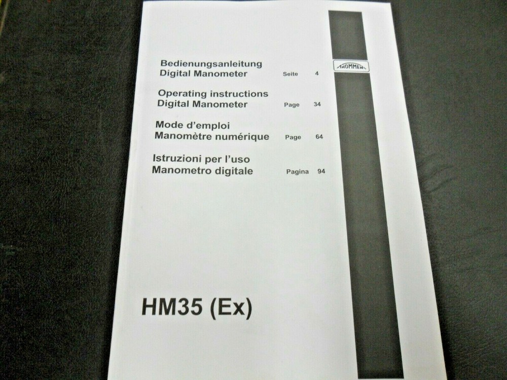 THOMMEN Digital Manometer HM35(Ex) HM3500DLL310 Kit