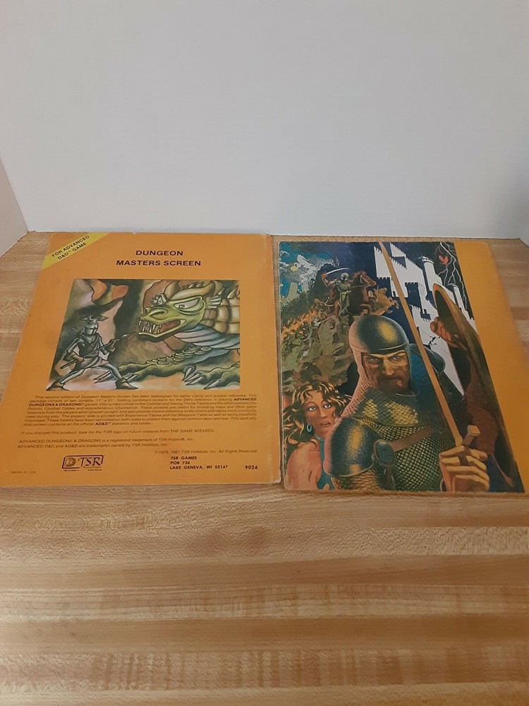 Advanced D&D Game Dungeon Masters Screen 5th+ printing