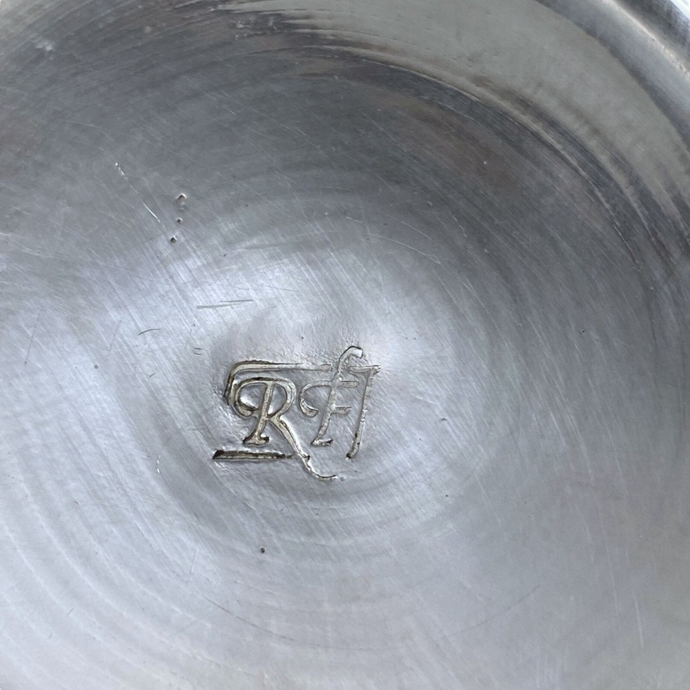 Hammered Silverplate Bowl 3" x 4" Cachepot Candy Dish Signed