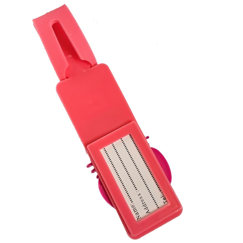 Cute Hello Kitty Rubberized Plastic Luggage Name Tag ID Holder