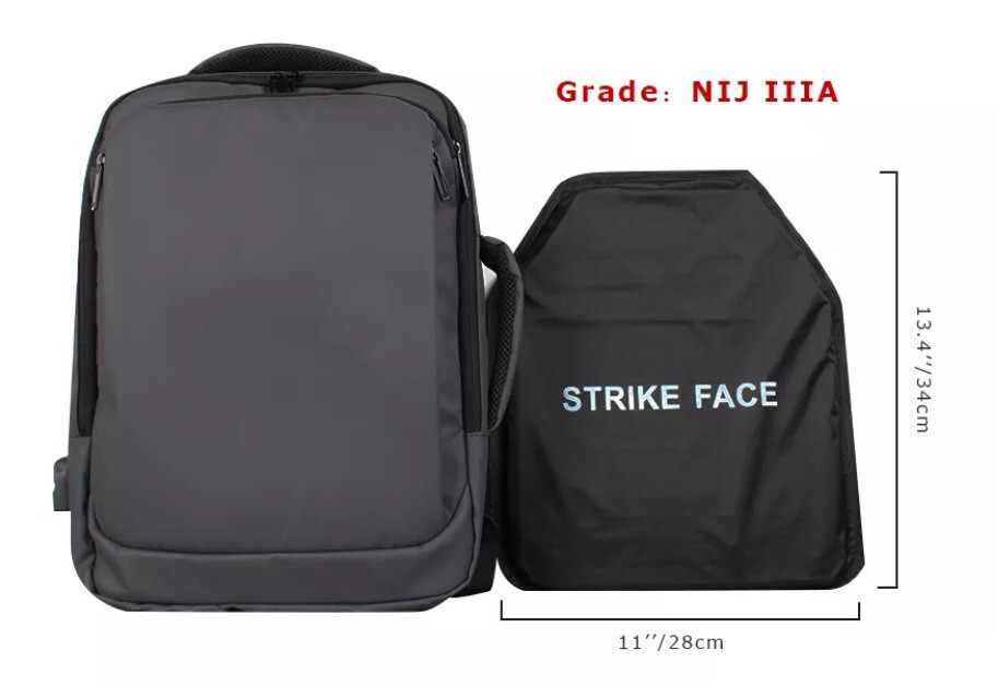 Backpack with Bulletproof Insert - NIJ IIIa Rated
